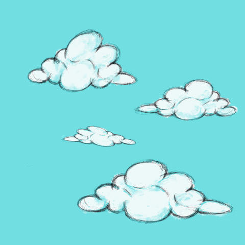 clouds and heart animation