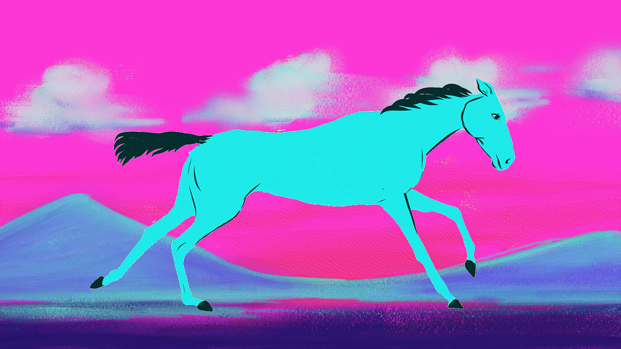 Horse running animation