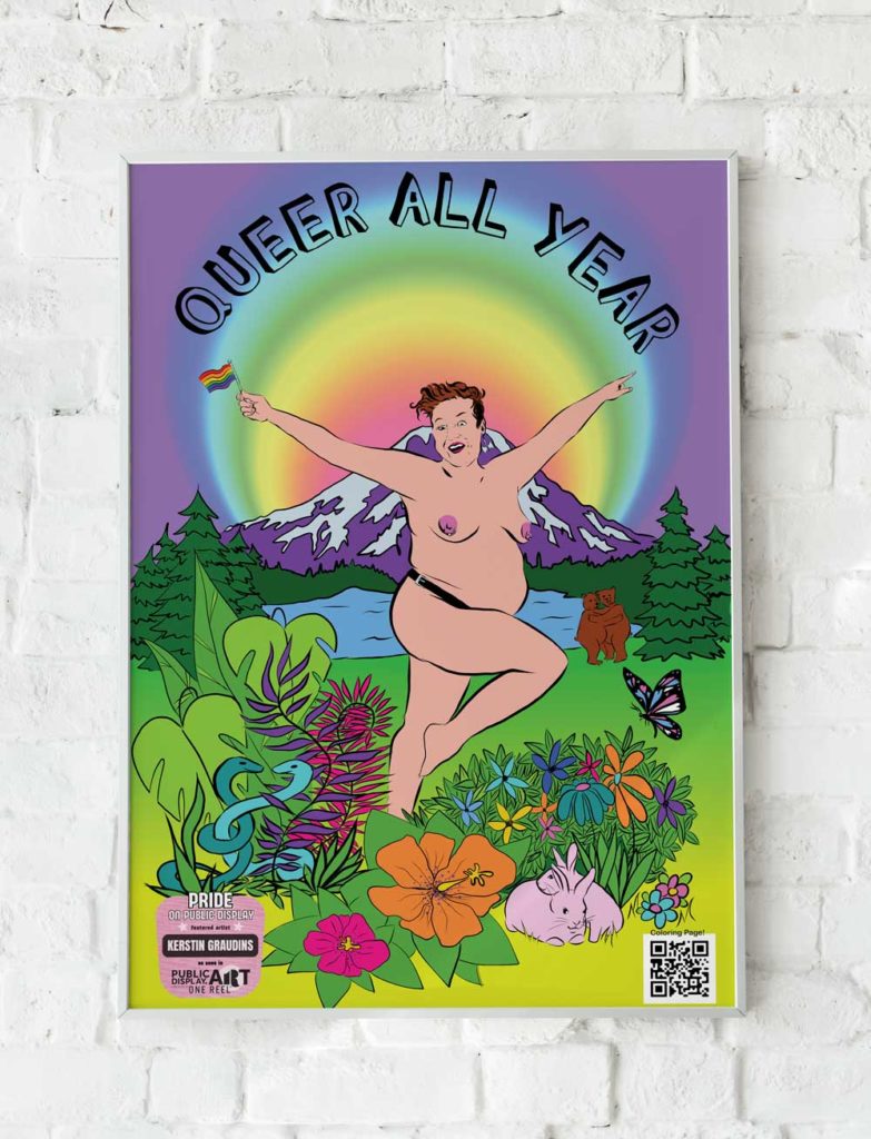 I was selected to design a gay pride poster in 2022 by Public Display Art
