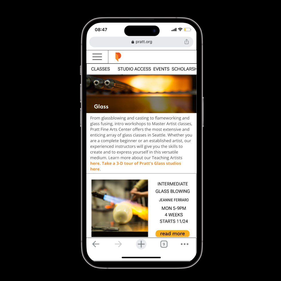 Pratt Mobile Website Redesign